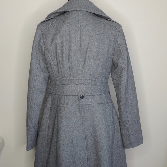 Guess Los Angeles Brand Wool Blend Trench Coat - Picture 3 of 13